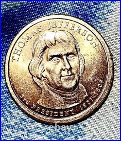 07' Thomas Jefferson 3rd American Presidential 1$ gold coin