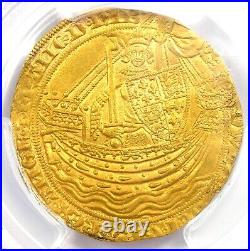 1351 Britain Gold Edward III Noble Gold Coin PCGS Uncirculated Detail (UNC MS)