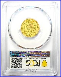 1400-13 Italy Venice Gold Ducat Christ Coin PCGS Uncirculated Detail UNC MS