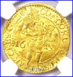 1610 Netherlands Gelderland Gold Ducat Coin 1D NGC Uncirculated Detail UNC MS
