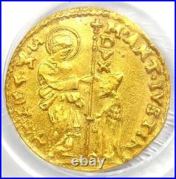 1684 Italy Venice Gold Zecchino Christ Coin PCGS Uncirculated Detail (UNC MS)