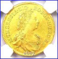 1760 Hungary Transylvania Gold Ducat Coin 1D NGC Uncirculated Detail UNC MS