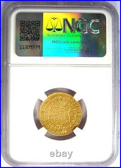 1788 Spain Charles III 2 Escudos Gold Coin 2E NGC Uncirculated Detail UNC MS