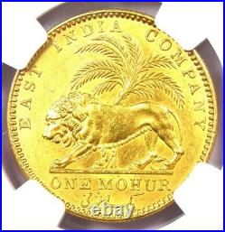 1841-C India Victoria Gold Mohur Coin Certified NGC Uncirculated Detail UNC MS