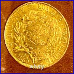 1850 20 Francs France Gold Coin 274 Early Ceres Head Rare Minted Only 1850-51