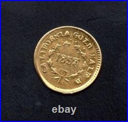 1853 California Gold Liberty Head Half Dollar Round BG421
