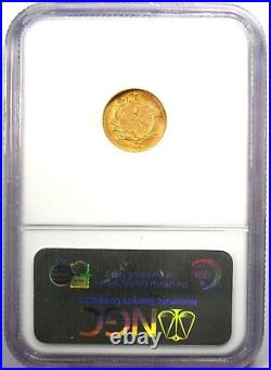 1856 Indian Gold Dollar G$1 Certified NGC MS61 (BU UNC) Rare Early Gold Coin