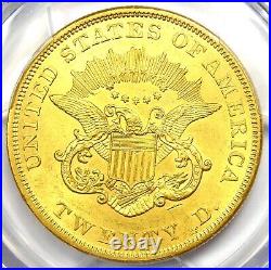 1861 Liberty Gold Double Eagle $20 Coin PCGS Uncirculated Detail (UNC MS)
