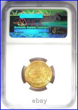 1866 Australia Victoria Gold Sovereign Coin 1S NGC Uncirculated Detail UNC MS