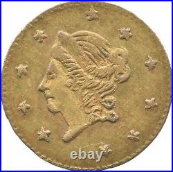 1871 Gold Half Dollar BG-1011 California Fractional Gold 2888
