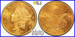 1876-S $20 PCGS MS62 Gold Liberty Head Double Eagle Semi PL 440097