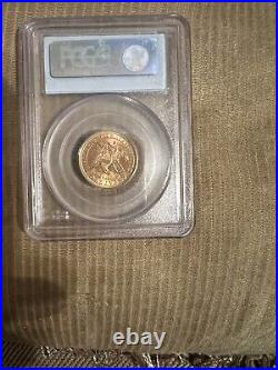 1885-s 5$ Liberty head Gold Coin. PCGS-ms63
