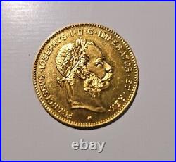 1892 Austria Gold 4 Florin 10 Francs Restrike Uncirculated Gold Coin
