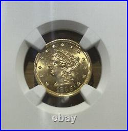 1896 $2.5 Liberty Head Gold Coin NGC Uncirculated Details See Description