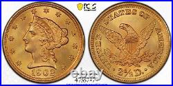 1902 $2.50 Gold Liberty Head PCGS MS66+ Gold Quarter Eagle 557270