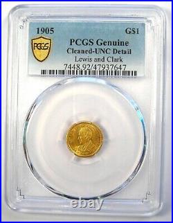 1905 Lewis and Clark Gold Dollar Coin G$1 PCGS Uncirculated Details (UNC MS)