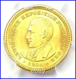 1905 Lewis and Clark Gold Dollar Coin G$1 PCGS Uncirculated Details (UNC MS)
