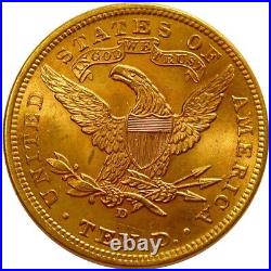 1906-D $10 Liberty Gold Eagle Coin BU Uncirculated