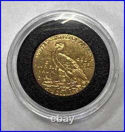 1908 $2.50 Indian Head Gold Quarter Eagle U. S. Gold Coin XF