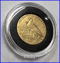 1908 $2.50 Indian Head Gold Quarter Eagle U. S. Gold Coin XF