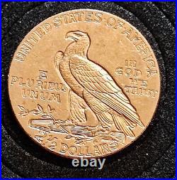 1910 indian head 2.50 quarter eagle gold coin AU/MS