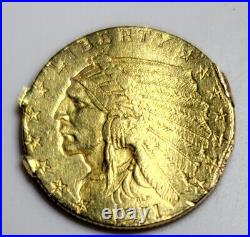 1911 $2.50 Indian Head Quarter Eagle Gold Coin Good Coin, Ex Jewelry