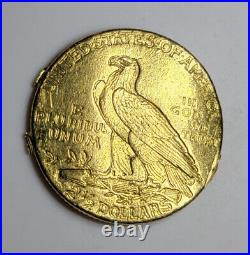 1911 $2.50 Indian Head Quarter Eagle Gold Coin Good Coin, Ex Jewelry