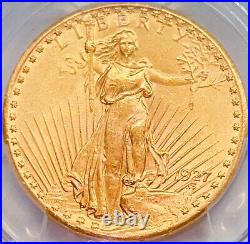 1927 $20 Saint Gaudens PCGS MS64+ CAC Gold Double Eagle 348453