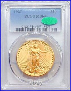 1927 $20 Saint Gaudens PCGS MS64+ CAC Gold Double Eagle 348453