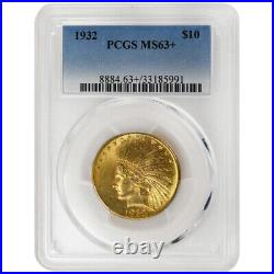1932 Gold $10 Indian, PCGS MS63+, Rare Coin Rare Coin
