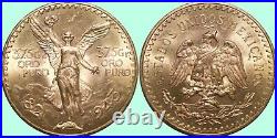 1943 Mexico 50 Pesos Gold Coin BU 1.2057 AGW KM#482 90% Gold M601