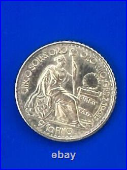 1965 Peru 5 Soles Gold Coin