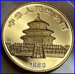 1982 China Panda 1/4 Oz. 999 Fine Gold Uncirculated Coin