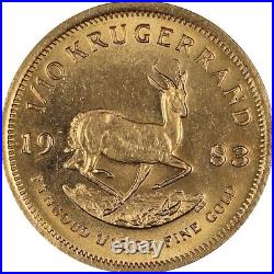1983 South Africa Krugerrand 1/10 Oz Fine Gold Coin Brilliant Uncirculated