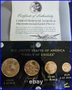 1986 American Eagle Gold Bullion 1.85 oz 4 Coin Set BU 1st Year Uncirculated