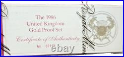 1986 British Gold 3 Coin Proof Set Box CoA Ultra Rare Original Sealed Mint Pkg