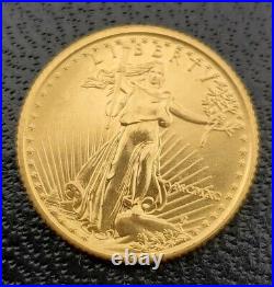 1990 1/10 Oz Gold American Eagle $5 Coin Gem Uncirculated Roman Numeral Date