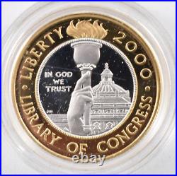 2000 $10 Library Of Congress Bimetallic Commemorative Coin Gold/Platinum 3357