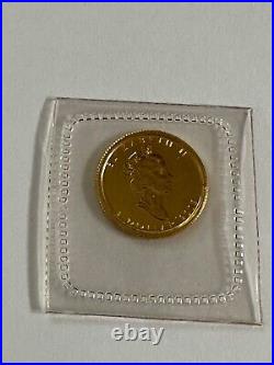 2003 Canada maple leaf gold coin, 1/20th oz, QE II on the frontUNCIRCULATED