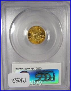 2005 Gem Brilliant Uncirculated PCGS $5 American Eagle Gold Coin AK52