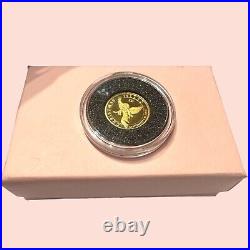 2006 Kiribati Angel. 044oz Gold. 999 $10 GEM PROOF Coin Uncirculated withCase