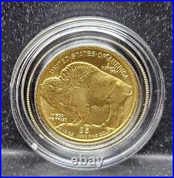 2008 $5 Burnished American Gold Buffalo 1/10 oz Uncirculated Coin With COA & Box