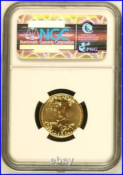 2009 P Bullion $10 Gold Eagle 1/4 oz NGC MS-69 Mint Error Reverse Struck Thru