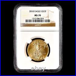 2010 $25 Gold American Eagle? Ngc Ms-70? 1/2 Oz Uncirculated Coin? Trusted