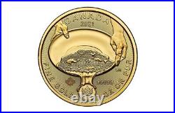 2021 1 oz Gold Klondike Gold Rush Panning for Gold Coin. 99999