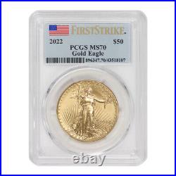 2022 $50 Gold American Eagle PCGS MS70 FS First Strike 1oz 22KT graded coin