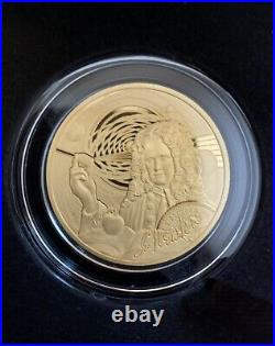 2022 Sir Isaac Newton 1 oz Coin Uncirculated. 9999 Fine Gold Only 100 minted