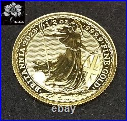 2023 Great Britain 1/2 oz. 9999 Gold Britannia £50 Queen Elizabeth II BU