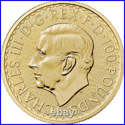2023 Great Britain Gold Britannia £100 King Charles 1 oz BU