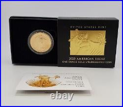 2023 W 1oz Gold American Eagle Coin Uncirculated With Box And COA